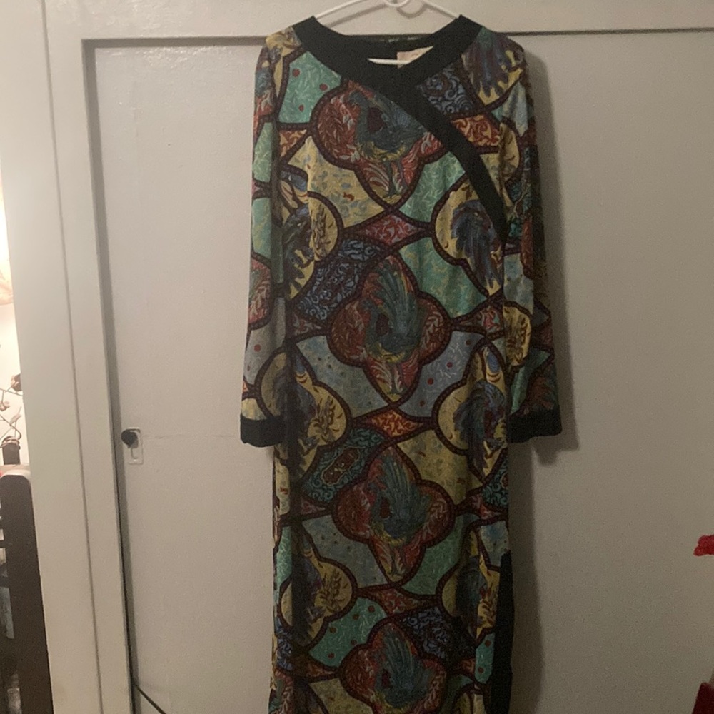 Vintage peacock dresses large Loraine dress